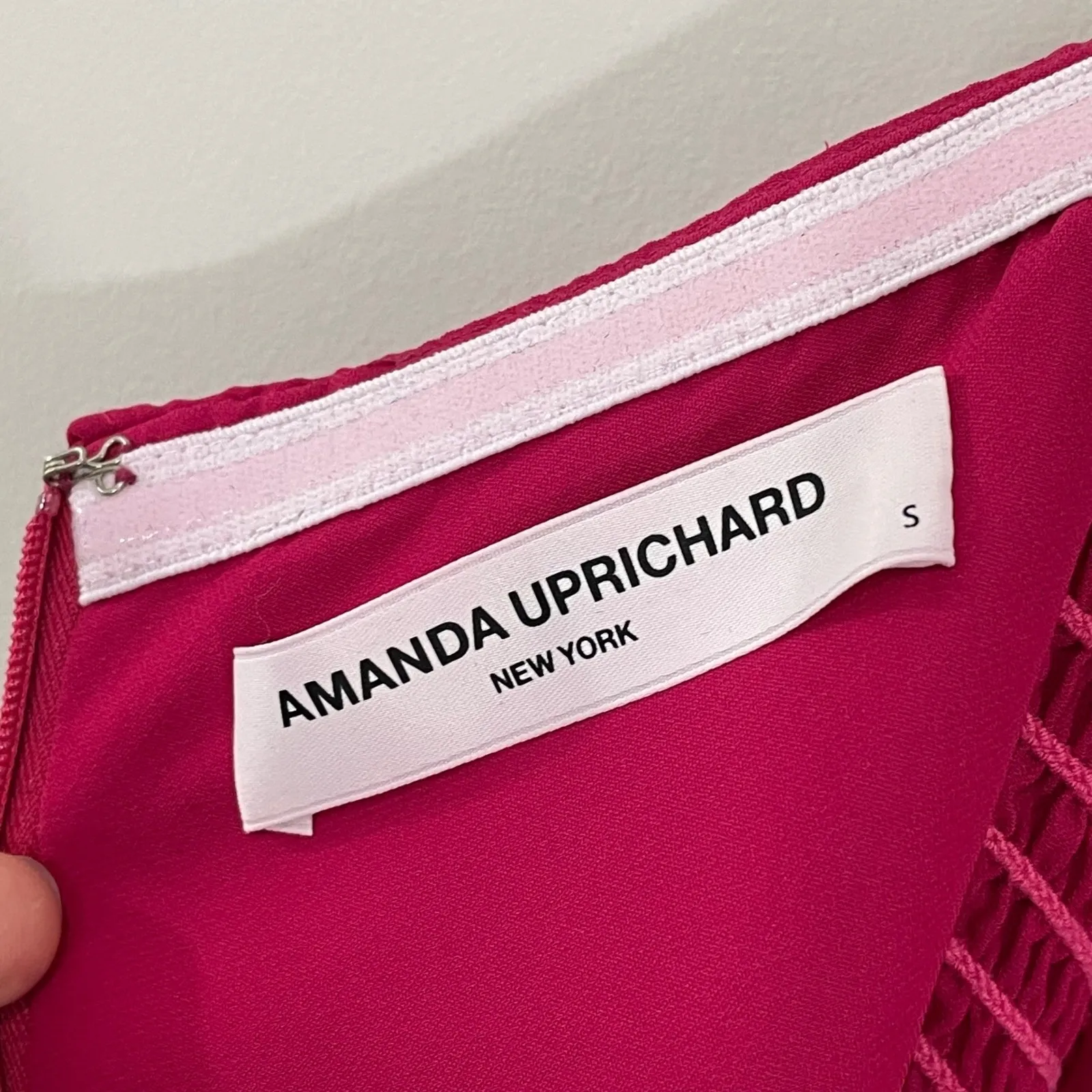 AMANDA‎ UPRICHARD Women's Topanga Jumpsuit Pink Strapless Wide Leg Size SMALL - Image 8