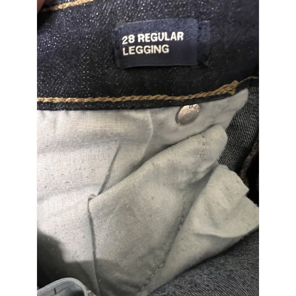 0128 Gap Size‎ 28 Legging Jeans Skinny Jegging Stretch Dark Wash Tiny Hole - Image 9