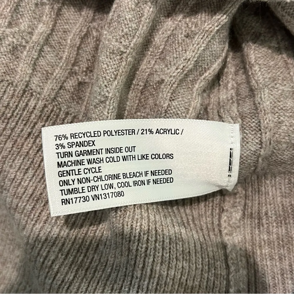 NWT A New Day High Neck Sleeveless Sweater Top Knit Taupe Size Medium - Image 7