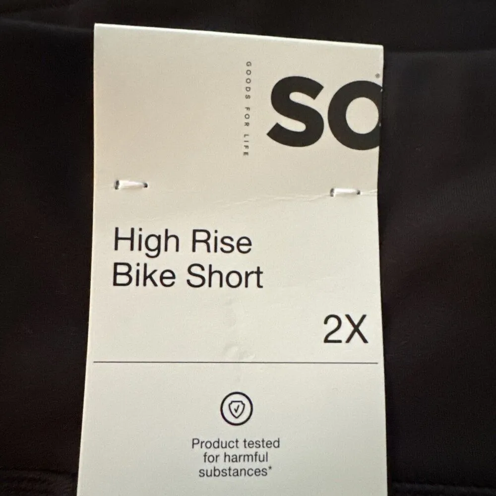 NEW womens plus size 2X So bike short activewear mid rise inseam 7" black shorts - Image 2