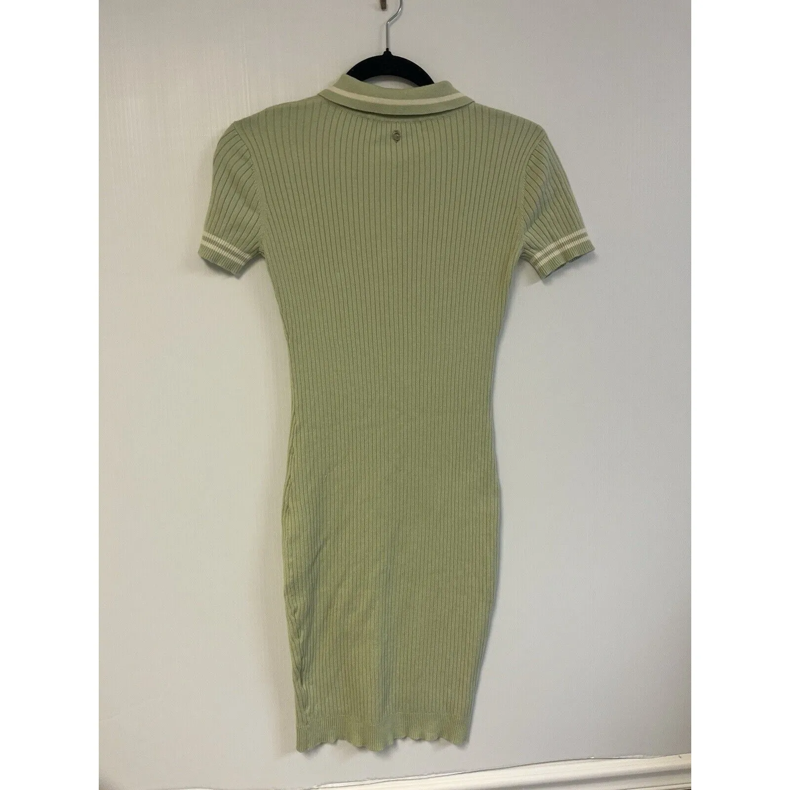 GUESS Women's Adelaide Ribbed Polo Dress Green Size S‎ - Image 4
