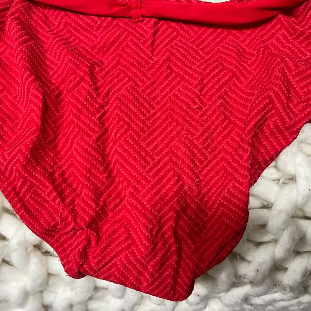 Aerie Red Textured Bikini Bottoms - Image 4