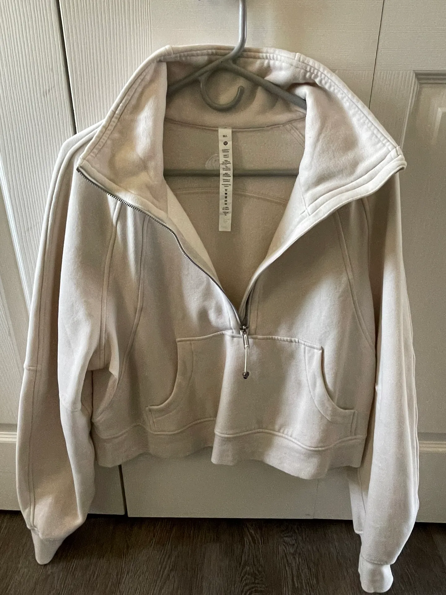 Lululemon White Opal Scuba Half-Zip - Image 2