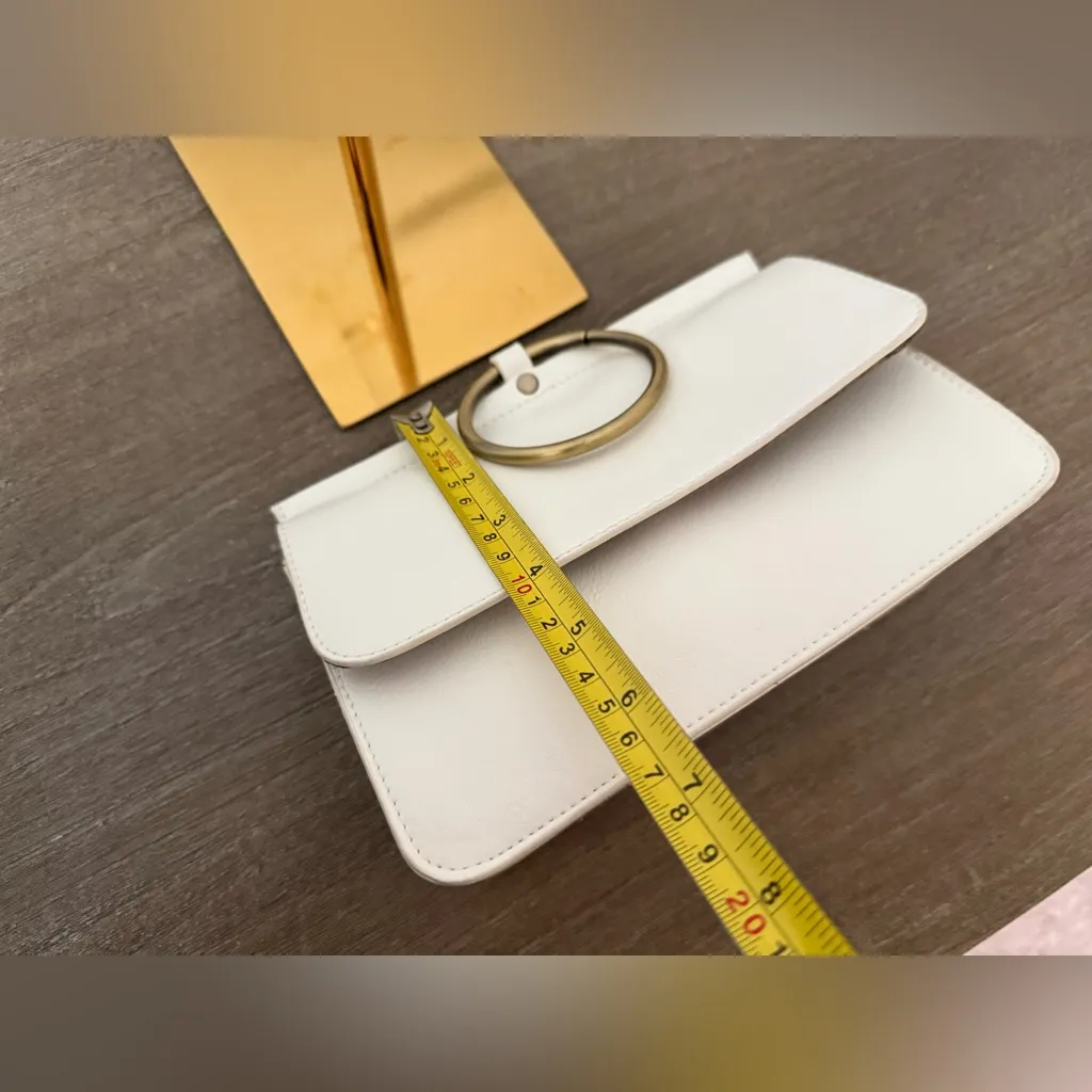 Joy Susan Aria Ring Bag with Crossbody Strap in Off White - Image 9