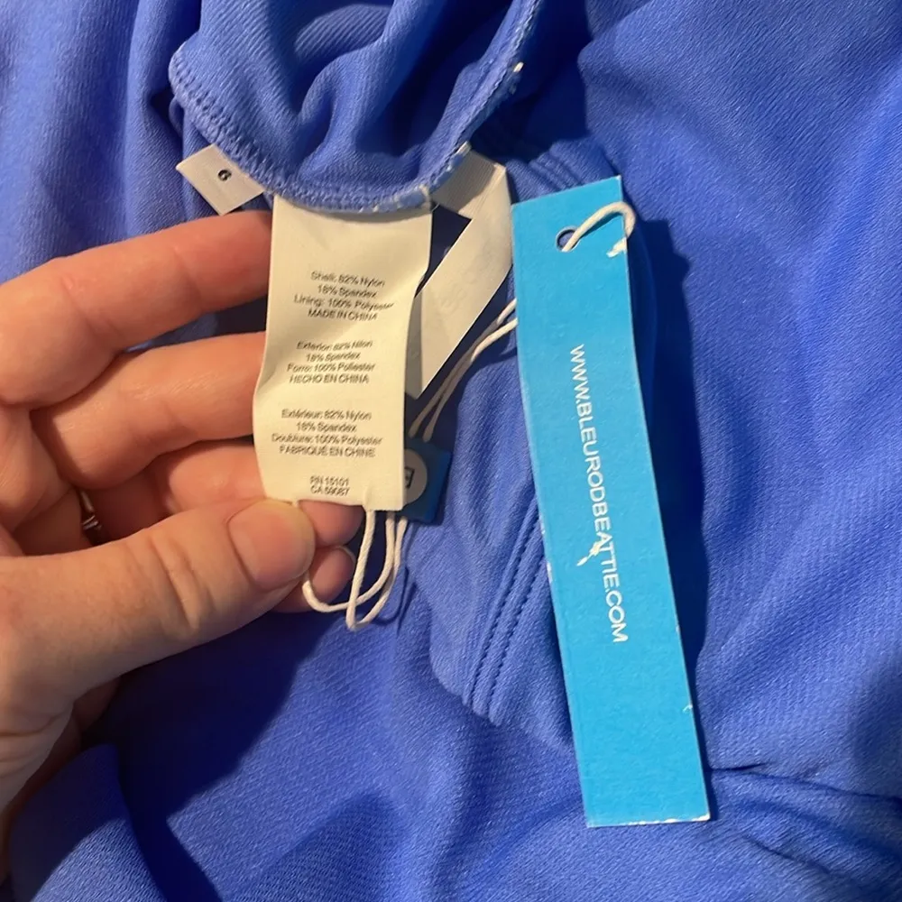 Bleu rod beattie NWT ruffle cold shoulder one piece paisley floral swim multi 6 - Image 5