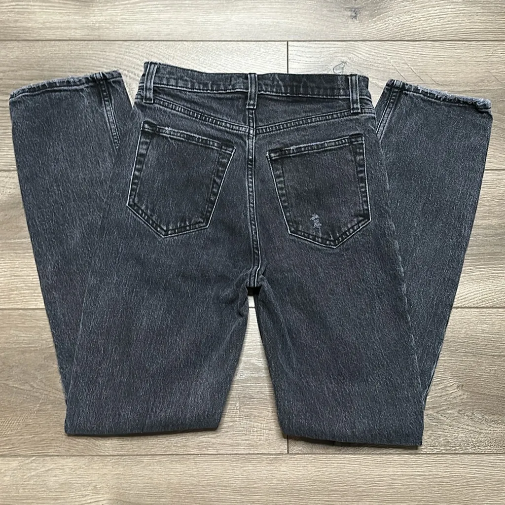 Abercrombie & Fitch 90's Straight Ultra High Rise Black‎ Stretch Ankle Jeans 25 - Image 6