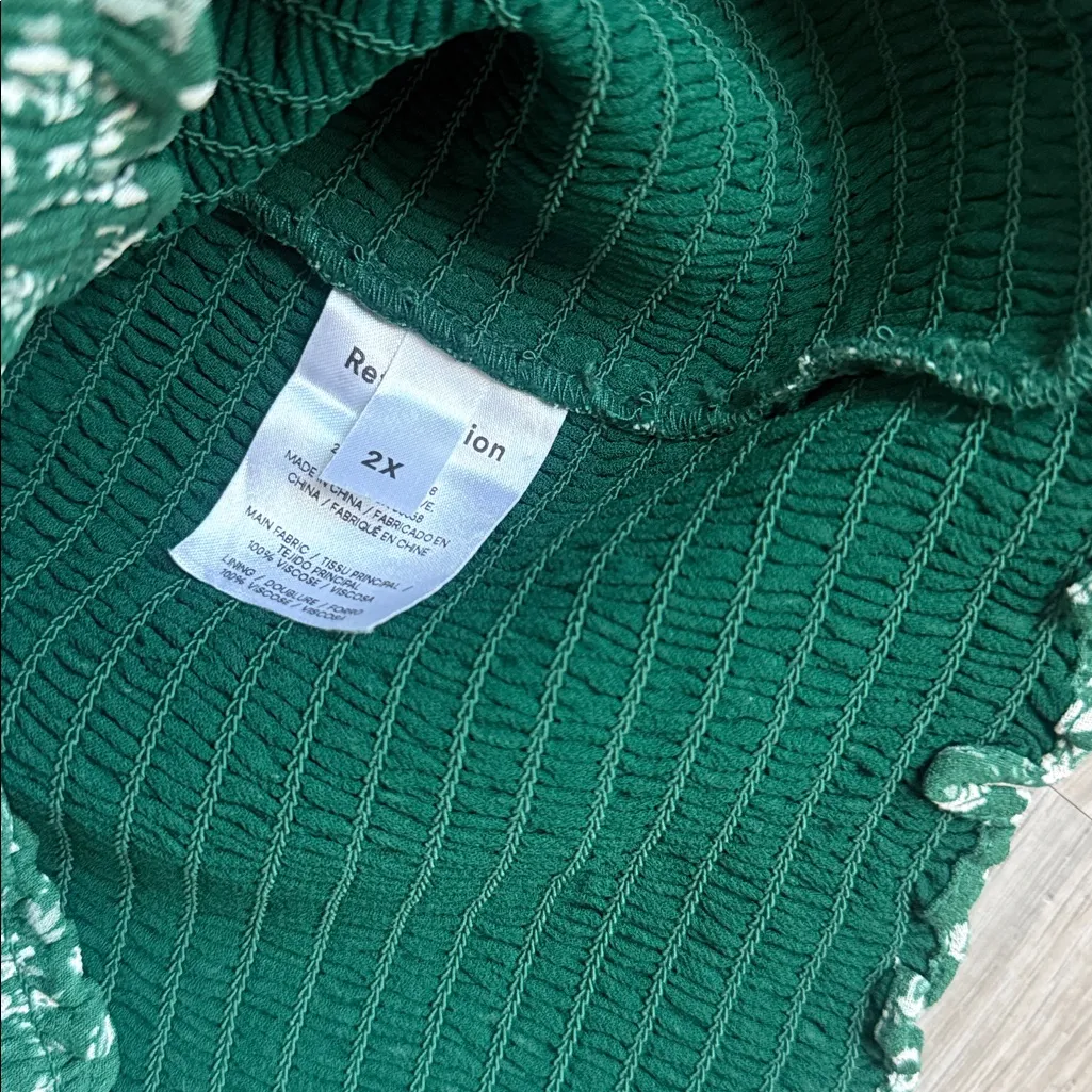 REFORMATION  Pinto Smocked Top 2X - Image 8