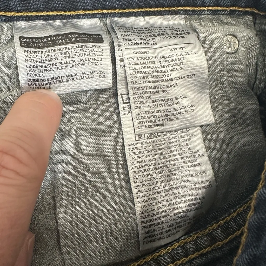 Levis 514 Jeans Womens 34x30 Blue High Rise Dark Wash Y2K Denim  100% Authentic - Image 3