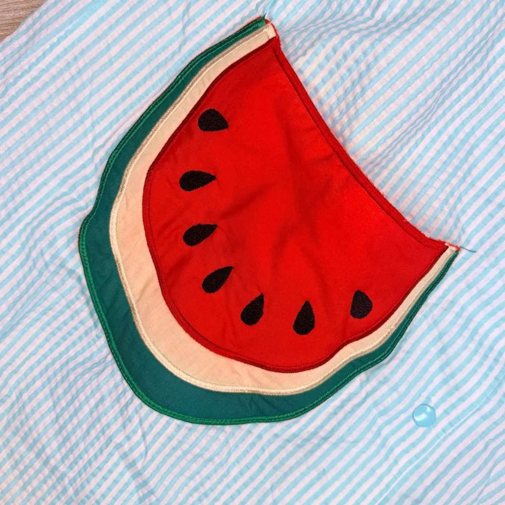 Cw classics watermelon duster / house dress pajamas nightgown fruit medium Blue - Image 2