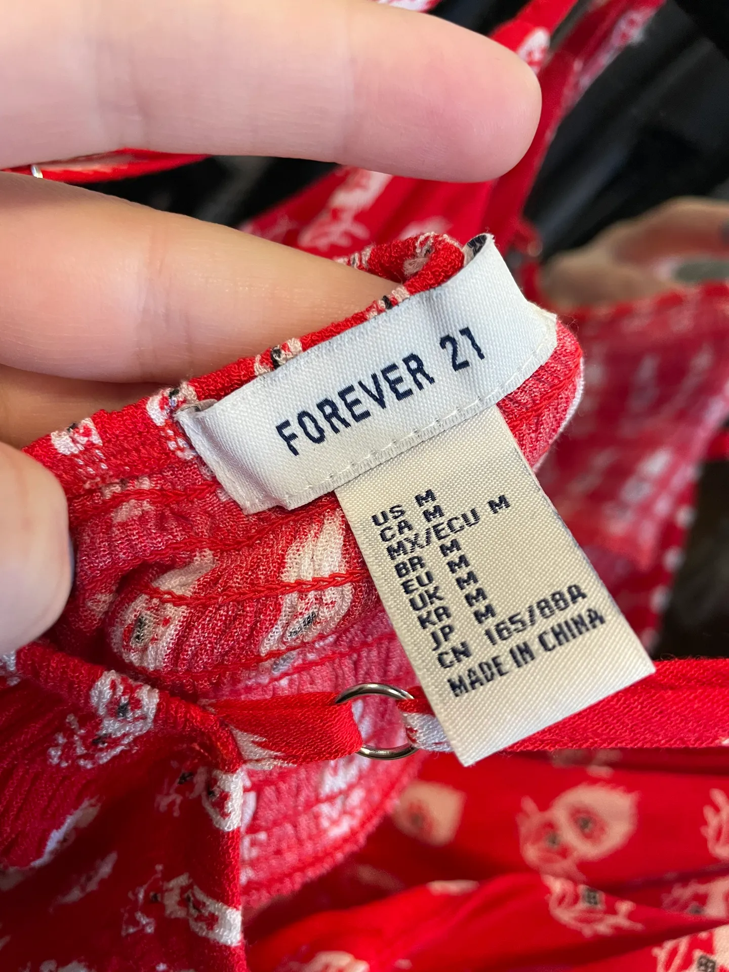 Forever 21 Red Pattern Mini Dress - Image 3