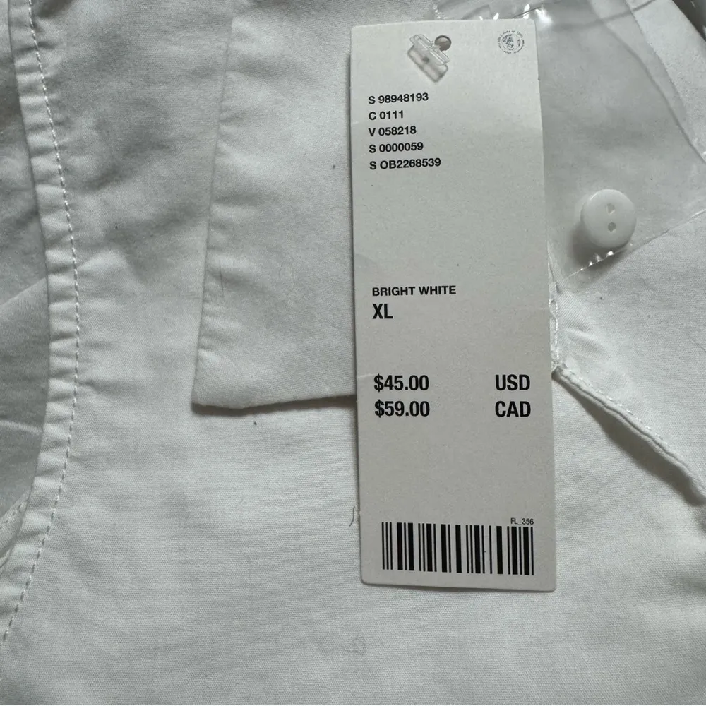 Urban Outfitters Party Girl Cotton Blend Button-Down White Sleeveless Top SizeXL - Image 6