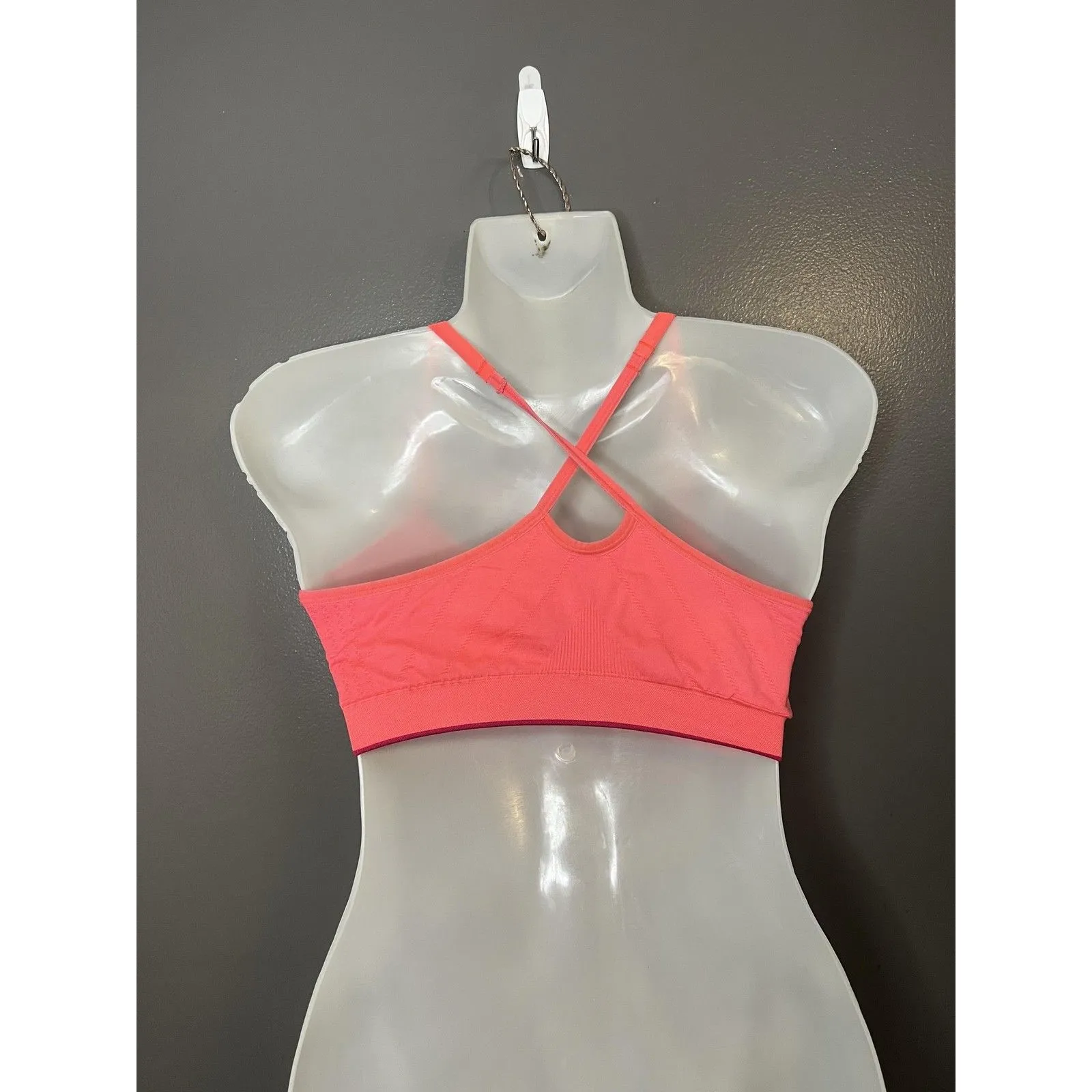 Champion Sports Bra Womens Small Pink Double Dry Seamless Strappy Racerback - Image 4