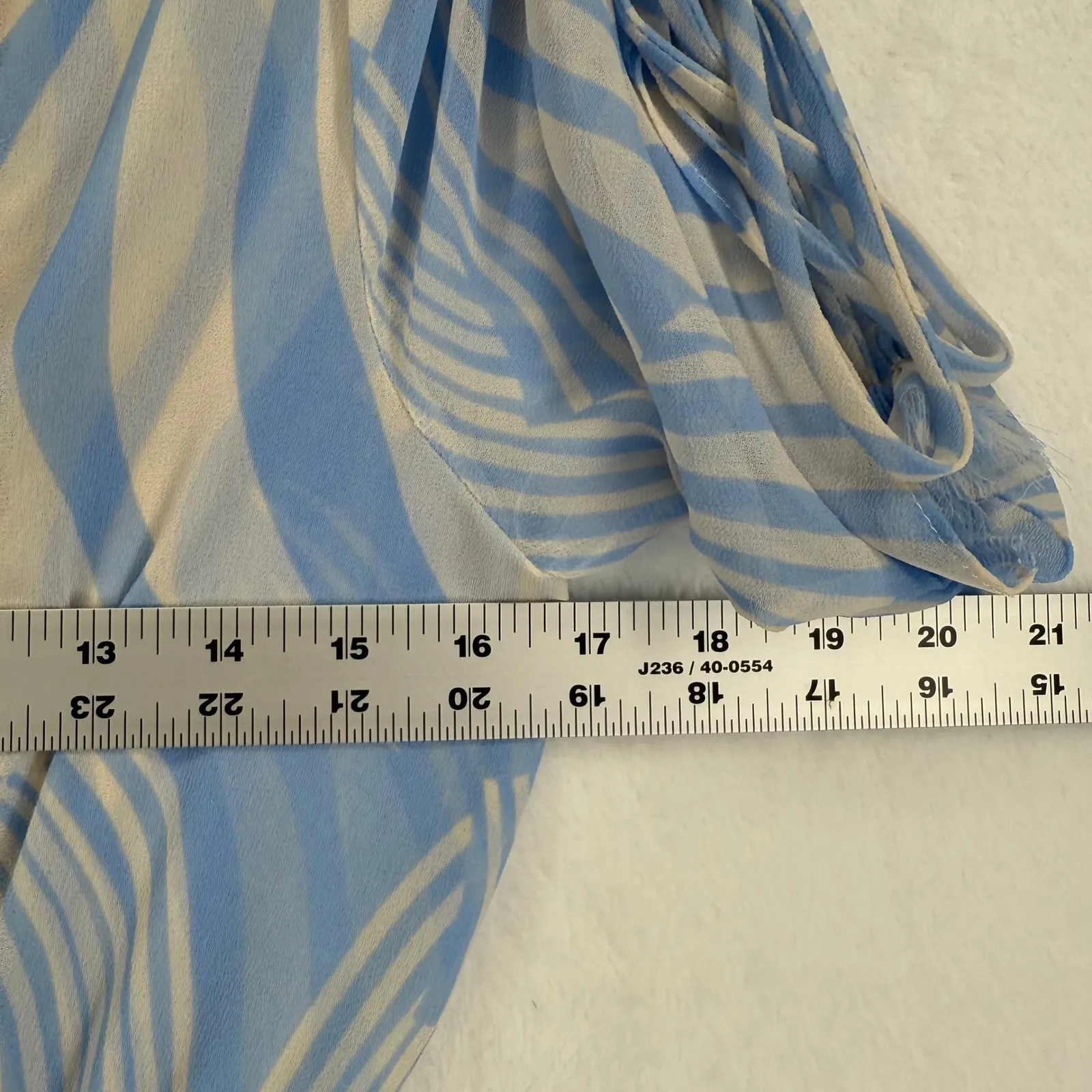 MISA Los Angeles Becca Dress Short Sleeve Blue Beige Zebra Print S READ‎ - Image 2