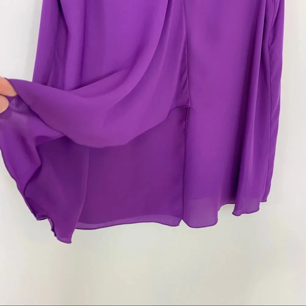 Gibson Latimer Sleeveless Ruffle Layered Front Top Purple Size S NWT - Image 5