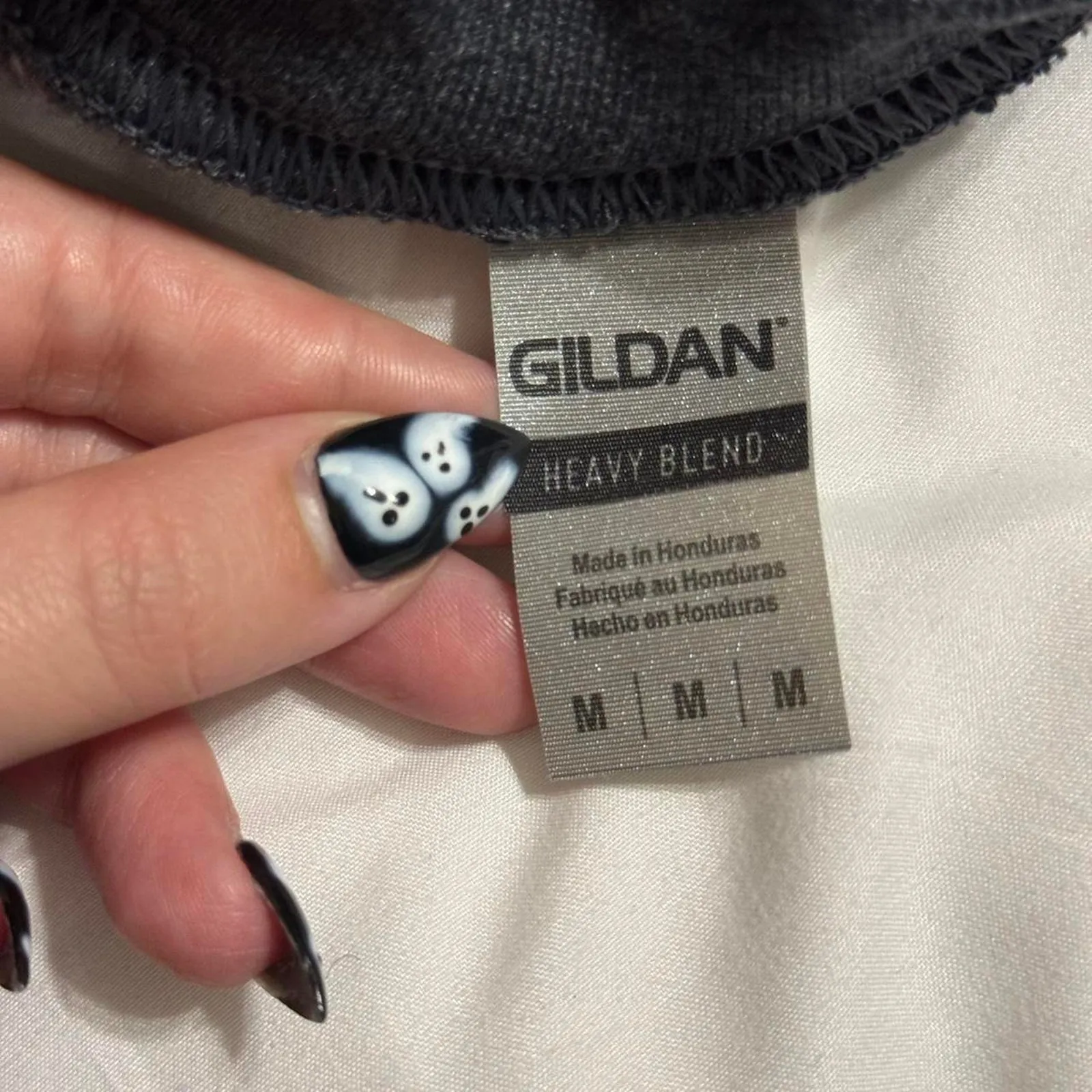 Dark gray dancing skeleton graphic sweatshirt -M - Image 5