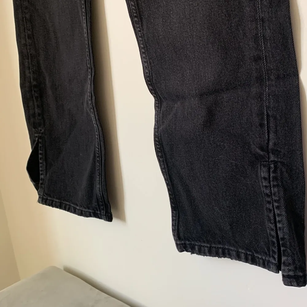 ASOS NWT  Pull&Bear Exclusive 90’s Straight Leg High Rise Jeans with Split Hem - Image 5