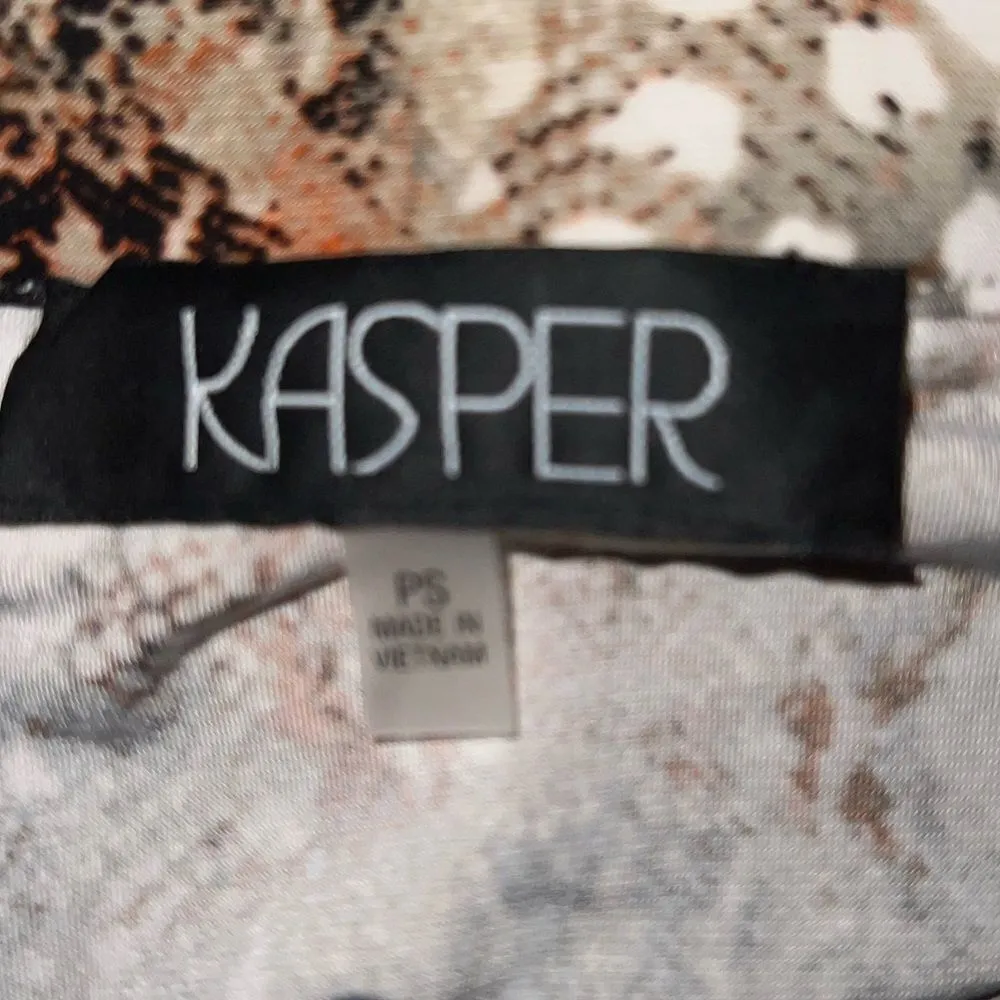 Kasper Ecu snake print cowl neck sleeveless top! Brown Size undefined - Image 8