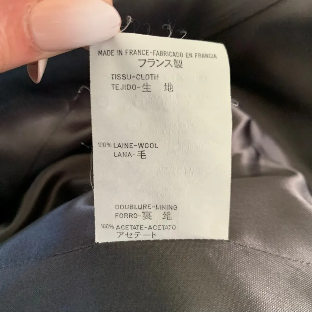 Givenchy Couture Paris Grey Double Breasted Hourglass Wool Blazer Jacket Size S - Image 11