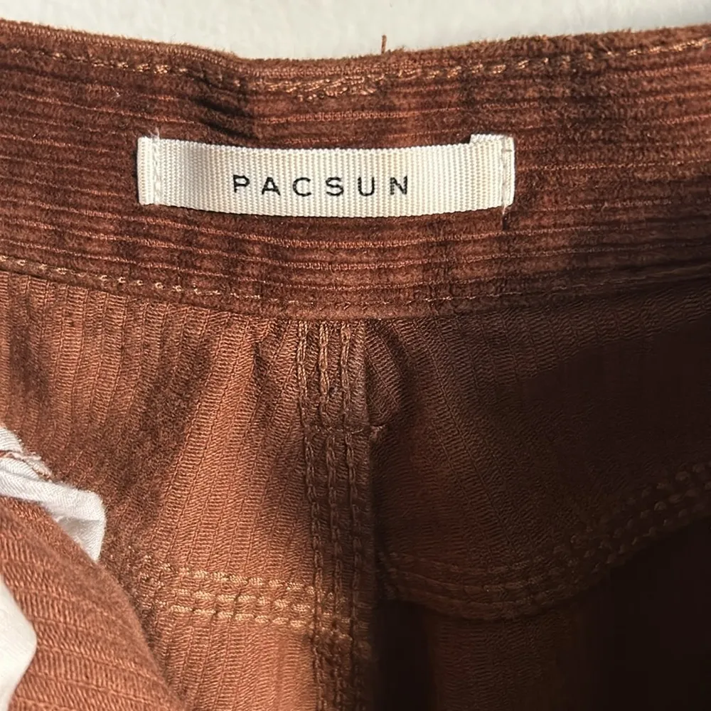PacSun Women’s High-Rise Rustic Brown Corduroy Carpenter Pants - Image 5