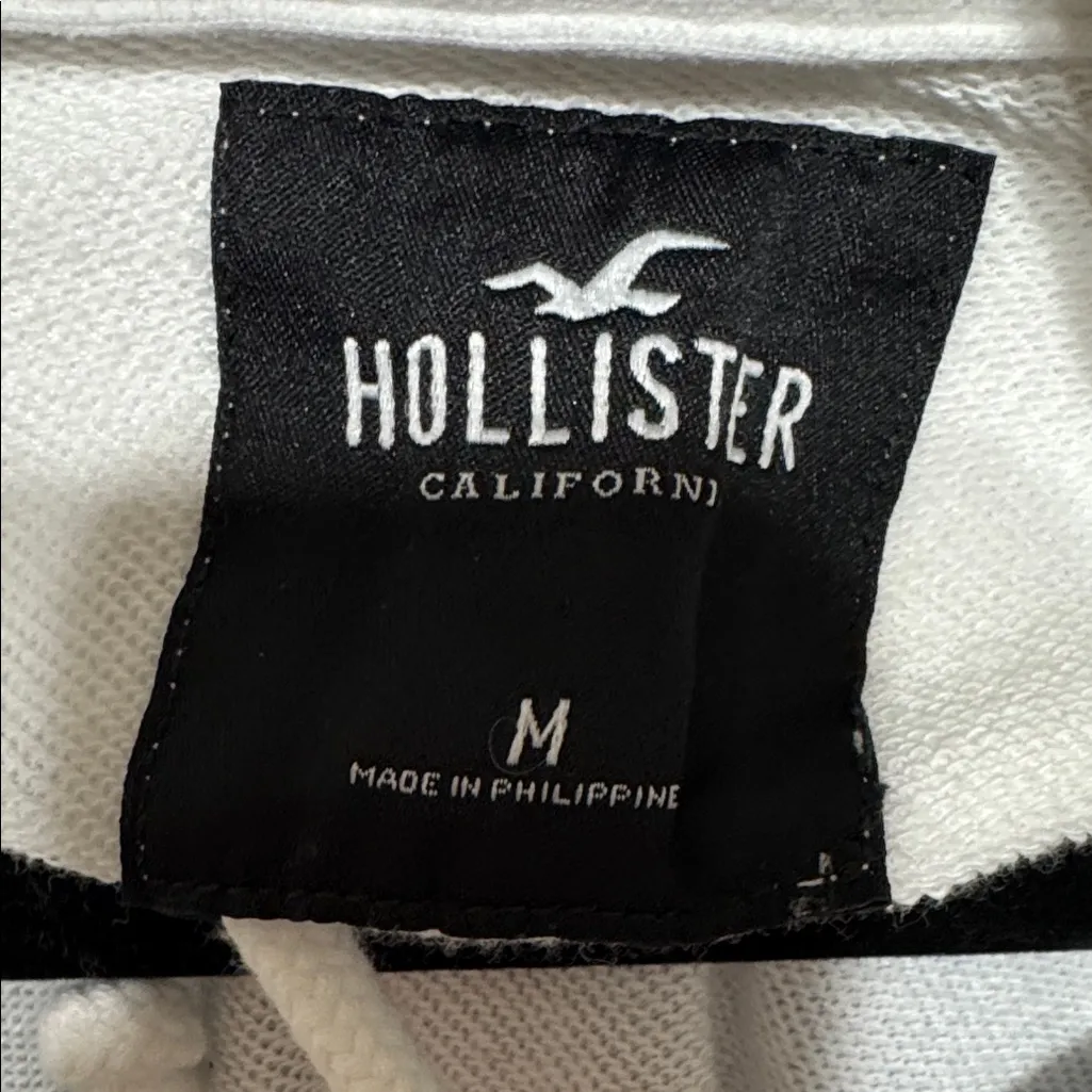 Hollister White Hoodie Los Angeles Airbrush Back Size Medium - Image 2