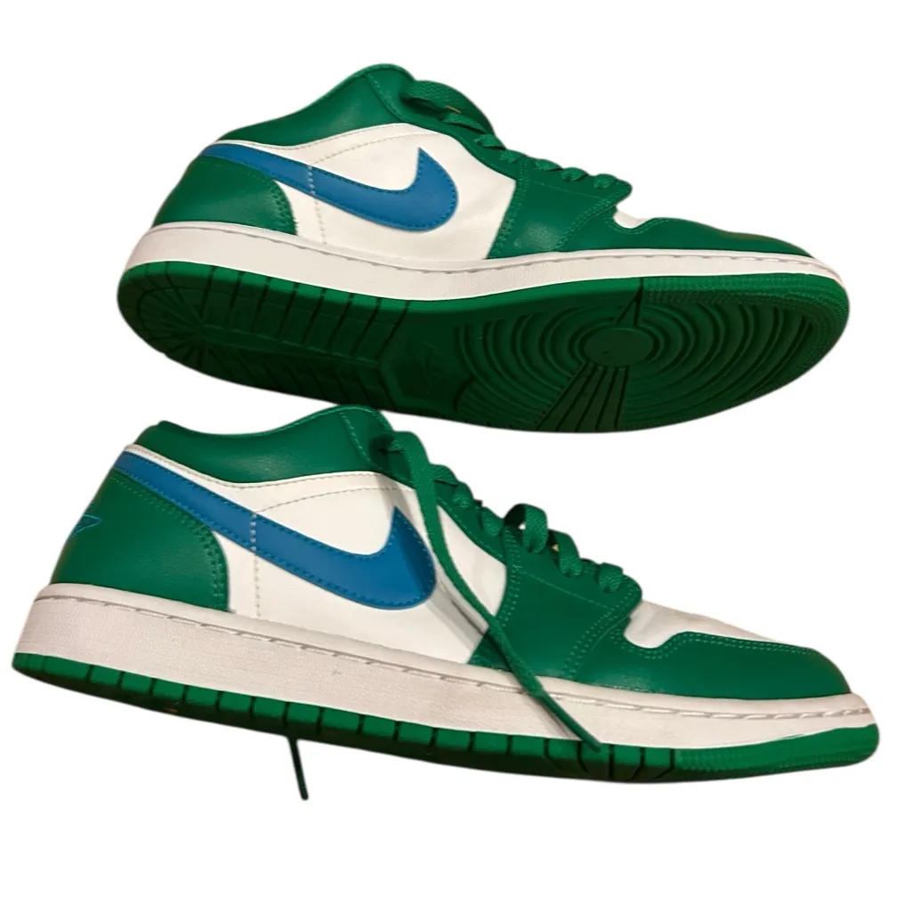 DC0774-304 Nike Air Jordan 1 Low Lucky Green Aquatone Blue Turquoise (Women's) - Image 5