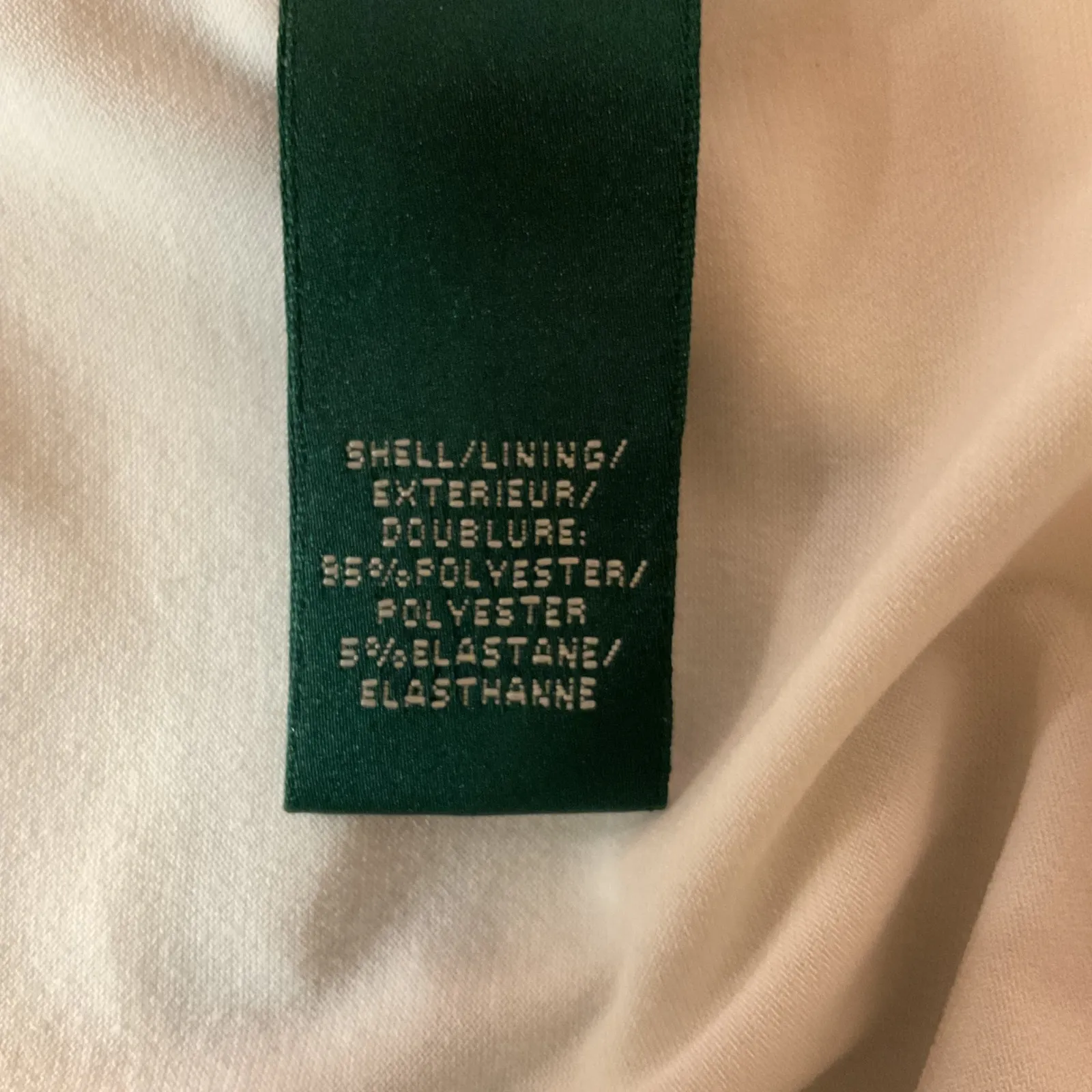 Lauren Ralph Lauren Lined Tie Waist Navy White Striped Chic Midi Dress Size 12 Blue - Image 8