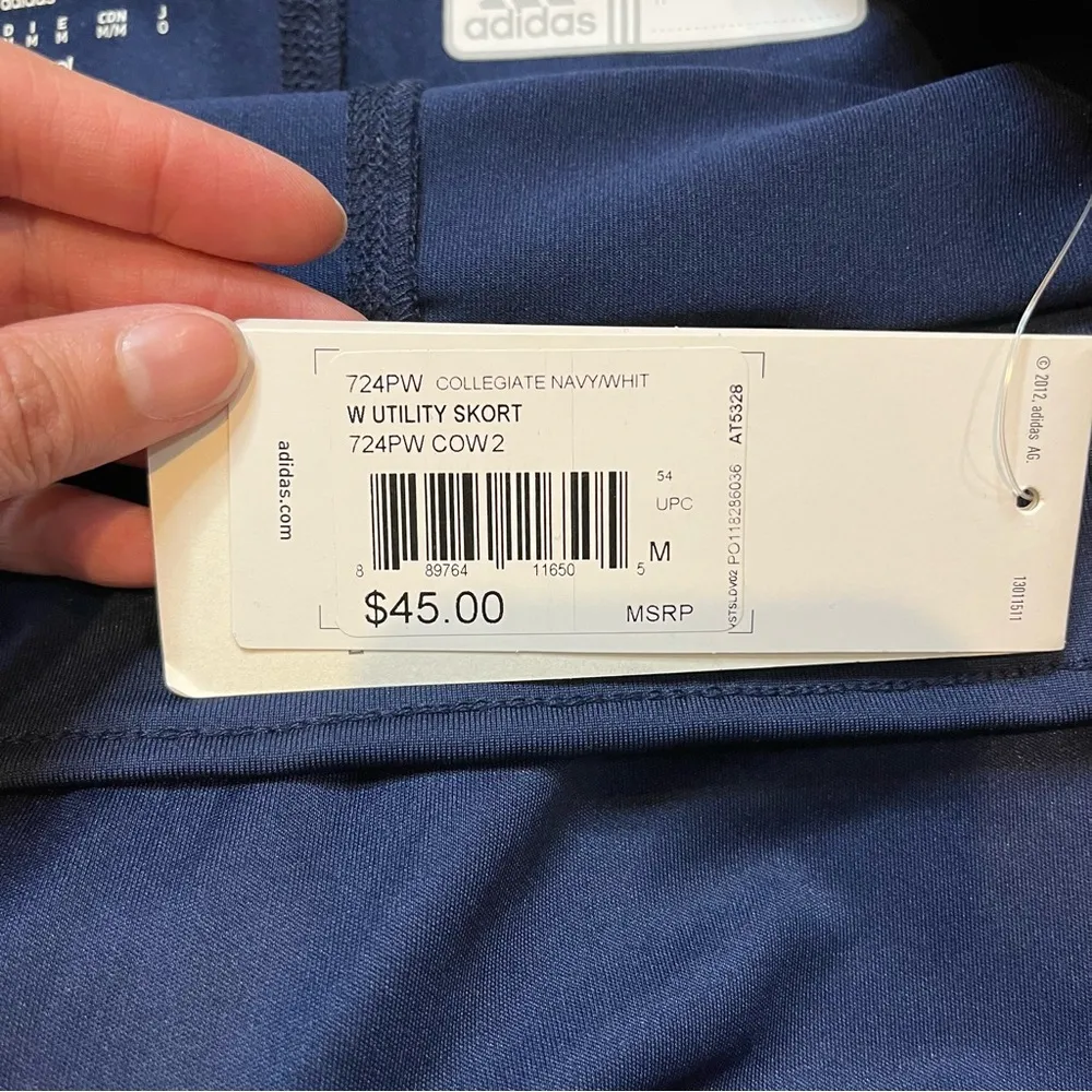 NWT Adidas Climacool Navy Blue Utility Skort M tennis golf athlete athletic - Image 9