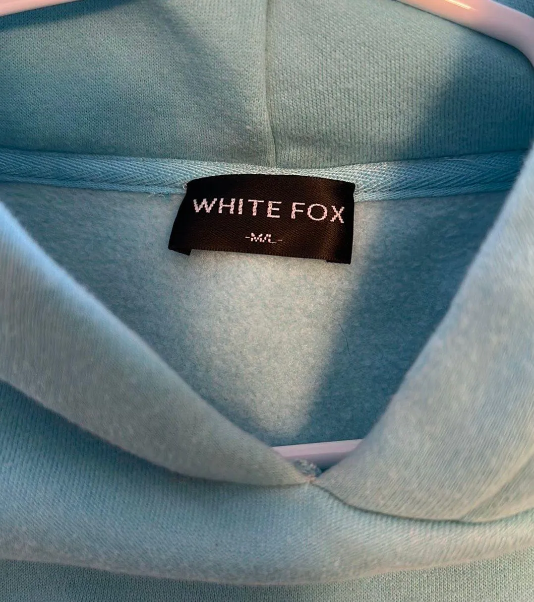White Fox Boutique White Fox Blue Hoodie Size M/L - Image 2