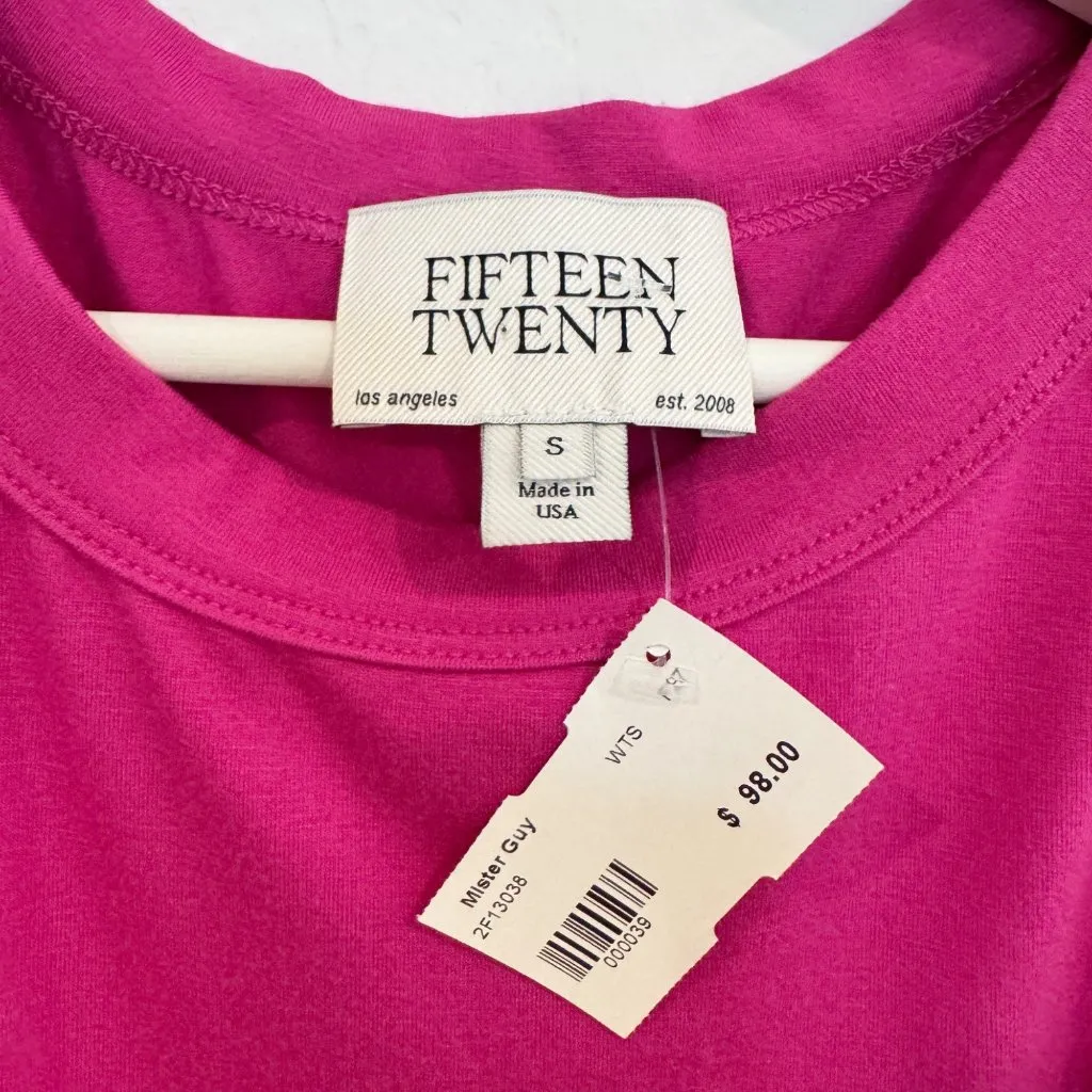 NWT Fifteen Twenty Ruched Side Tank Top in Bright Pink Casual Basic Size Small - Image 5