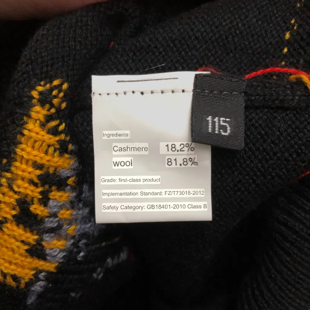 NWT Vintage Women’s Floral Cardigan Sweater Cashmere Wool Asian Inspired Granola Black Size undefined - Image 6