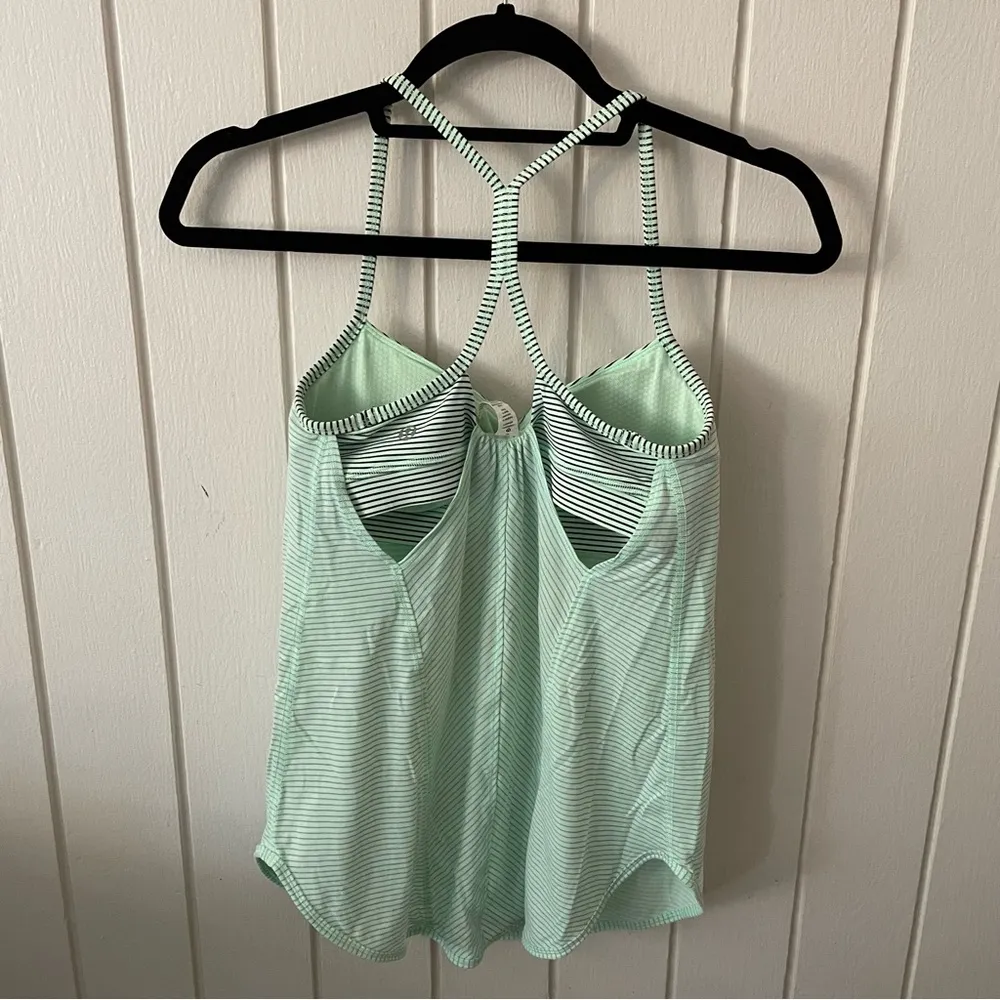 Teal and Black Stripe Roll Out Tank - Image 9