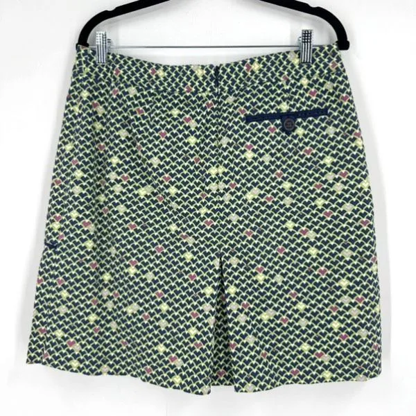 Peter Millar Retro 70's Print Golf‎ Tennis Skirt Skort Size 8 Green Pickleball - Image 2