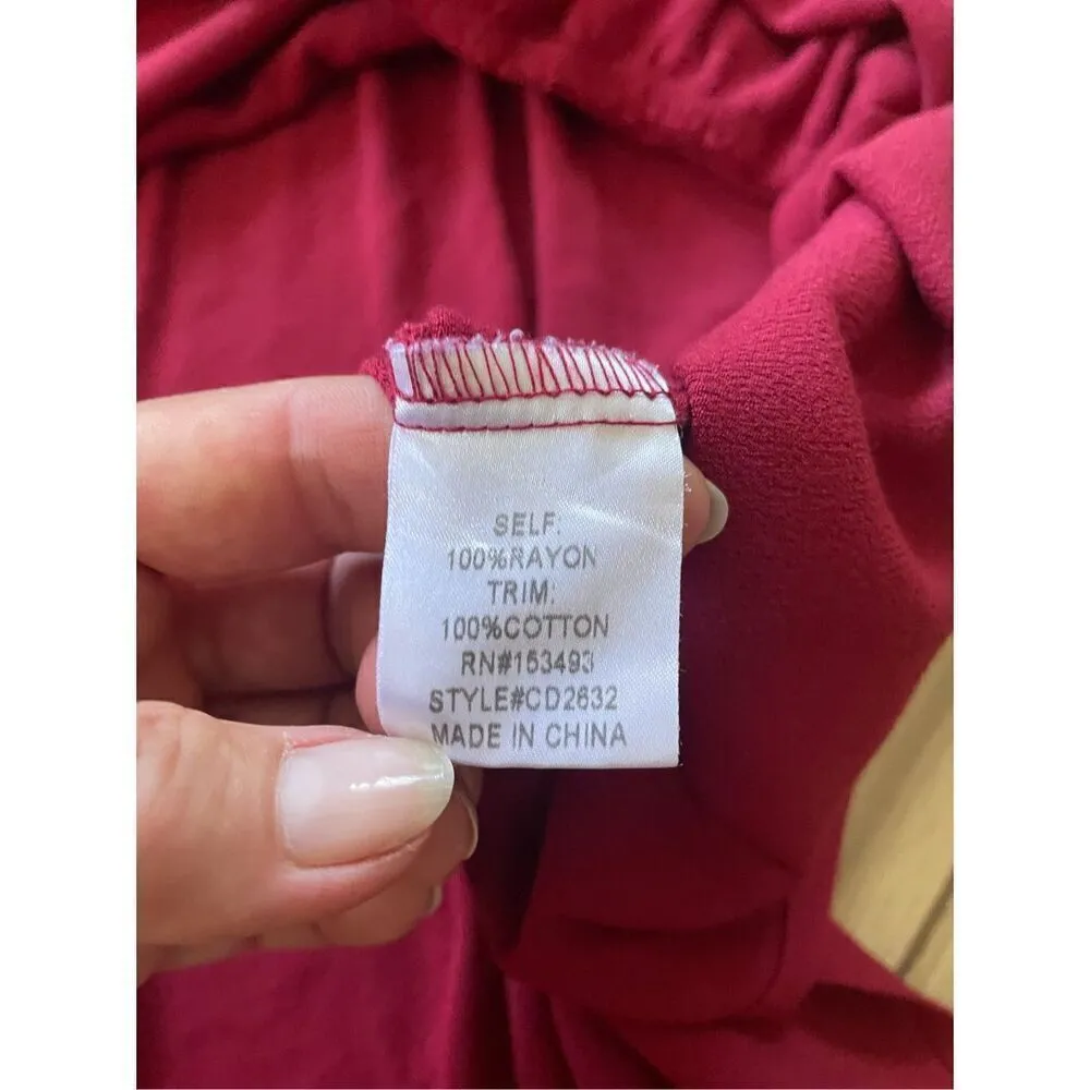 Free with purchase 🛍️Current Project Flowy Festival Aztec Dress Red Size L - Image 6