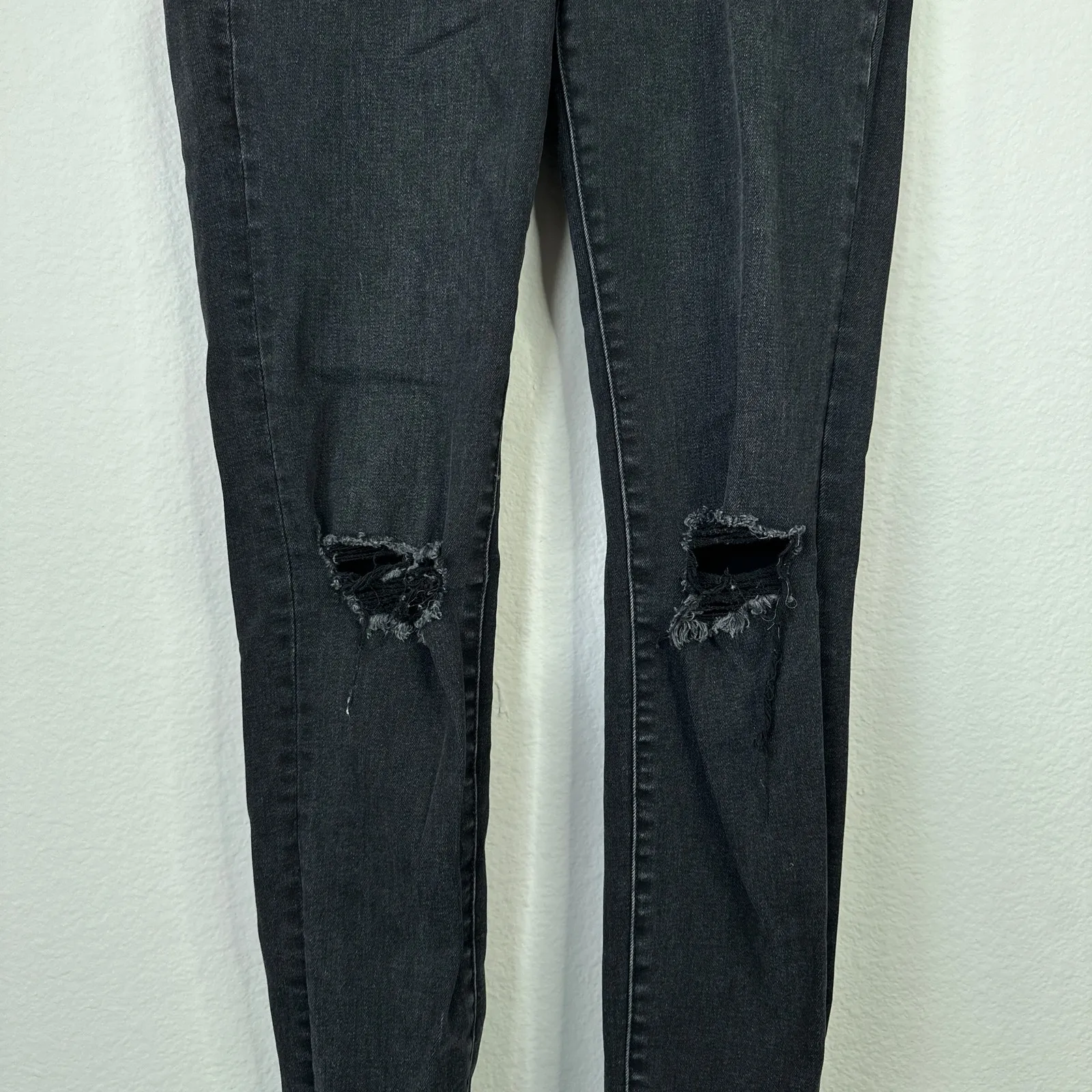 ROLLA'S Westcoast Ankle Skinny Jean Mid Rise Dusty Black Wash Distressed Size 26 - Image 7