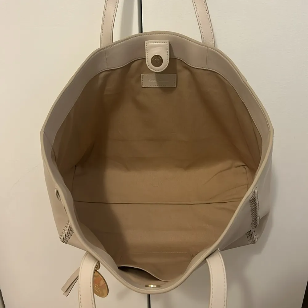 See by Chloé Tilda Leather Braided Tote In Cement Beige - Image 13
