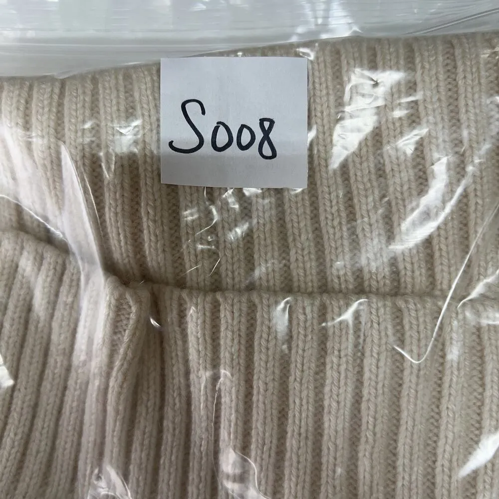 Karina Grimaldi Sz S Tunic Sweater Knit Halter Cashmere Wool Sleeveless Beige - Image 10