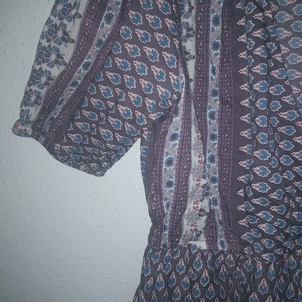 Urban Outfitters M Cotton Boho Short Sleeved Mauve Purple Mini Dress - Image 6