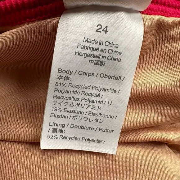 NWT J. Crew Women's‎ Pink Ribbed One-Shoulder One Piece Swimsuit Size 24 - Image 5