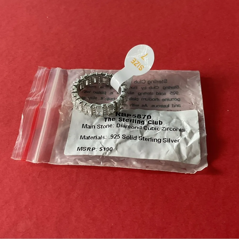 Bomb Party RBP5870 “The Sterling Club” Cubic Zirconia on .925 SSS Sz 7 Ring NWT Silver - Image 5