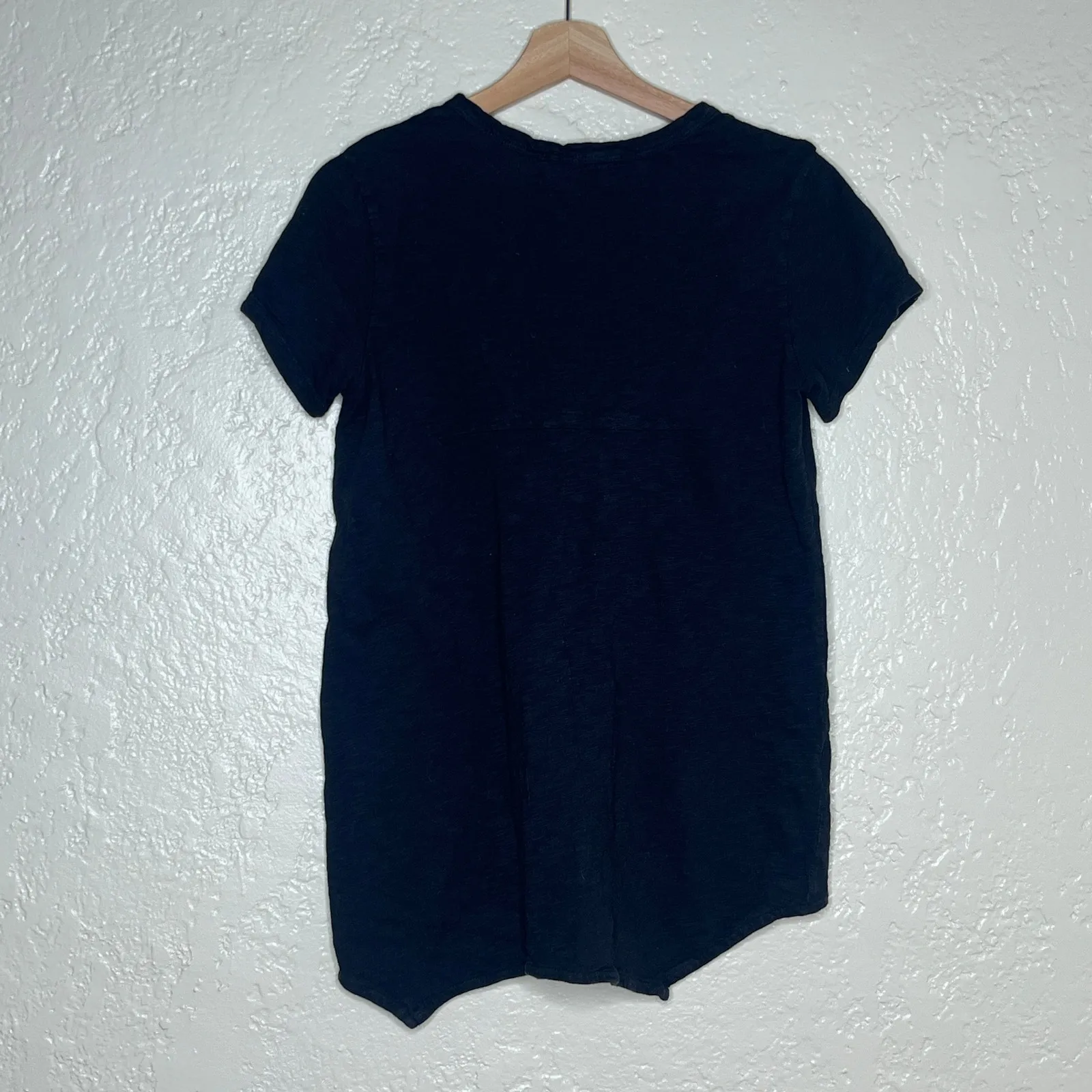 Wilt Shrunken Boyfriend Tee Minimalist Casual Slub Cotton Women Black Medium - Image 4