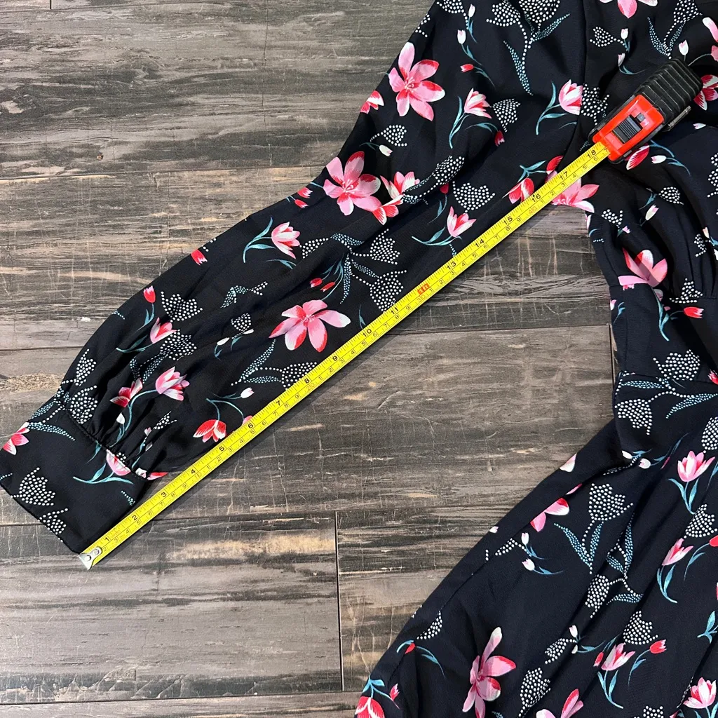 Adelyn Rae floral Long Sleeve ￼Women's Minidress size  XS‎ - Image 9