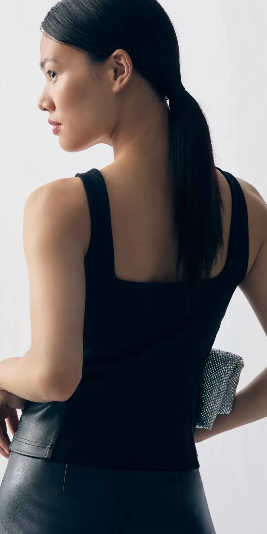 Faux Leather Corset Tank - Image 2