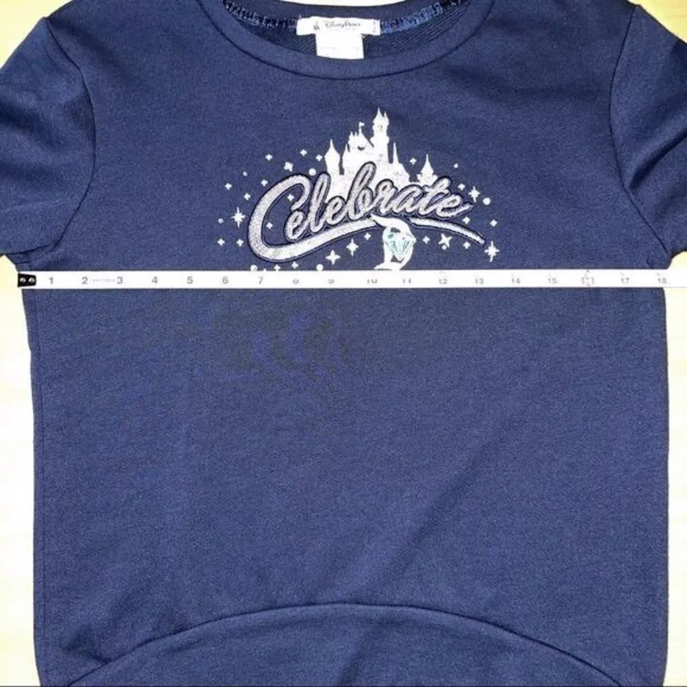 Disney Parks Sequin Celebrate Cinderella Castle Crewneck Sweater - Image 8