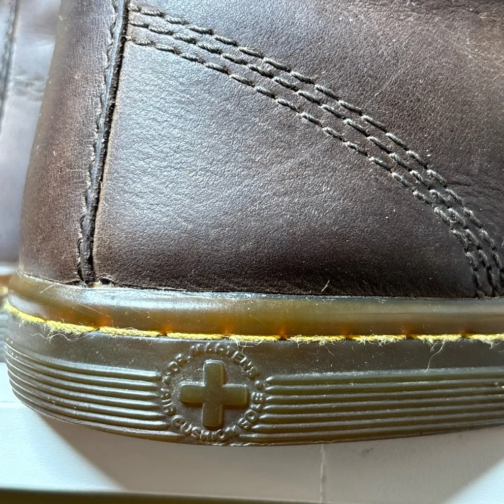 🤎🖤Dr. Martens Brown Lace Up Boots with Leopard Cuff size 8Us L .🤎🖤 - Image 8