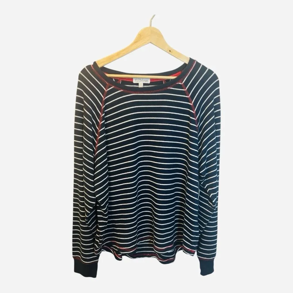 PJ Salvage Snowflake Kisses Long Sleeve Top XL Midnight Blue Cozy Festive NWT - Image 3