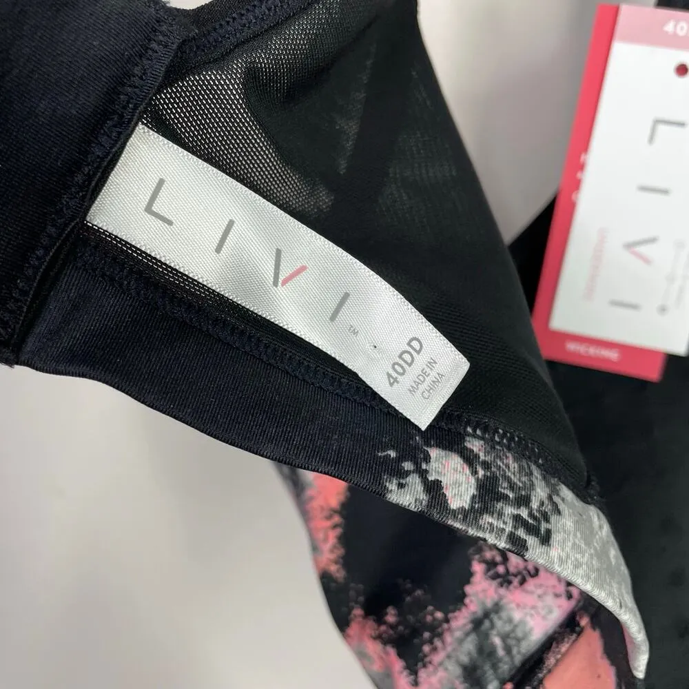 LIVI High Impact Wicking Underwire Sports Workout Exercise Bra 40DD 40 DD New - Image 8