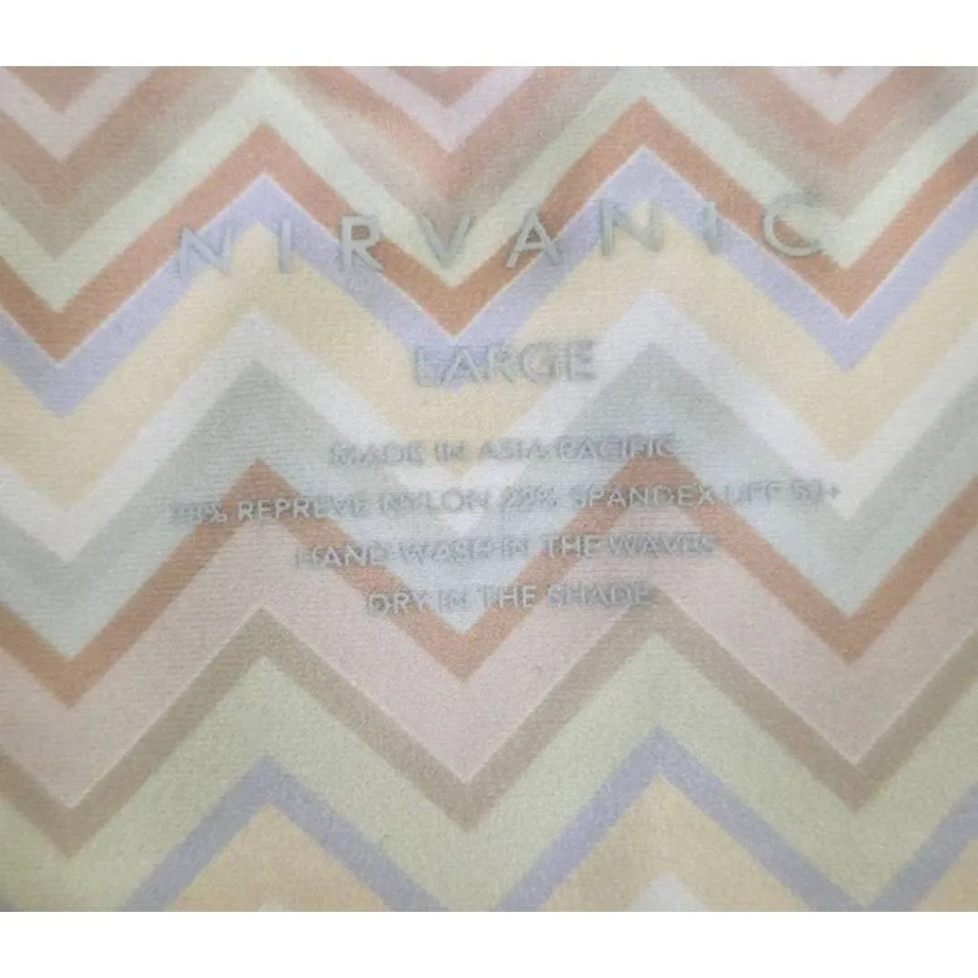 Nirvanic Deia Bikini Eco Seashell Zig Size Large One Shoulder Neutral Colors NWT Tan - Image 7