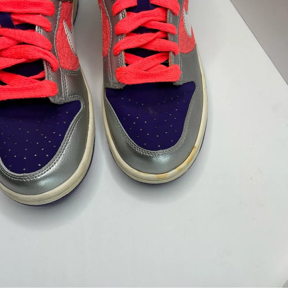 Nike Dunk Low Women's 9, purple hot pink silver Fashion sneakers Shoes - Image 4
