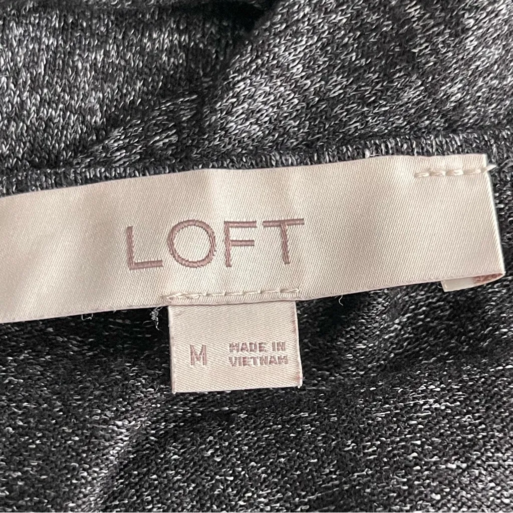 Loft Heather Gray Women’s Maxi Dress Size M Sleeveless Cinched Waist Tie Neck - Image 7