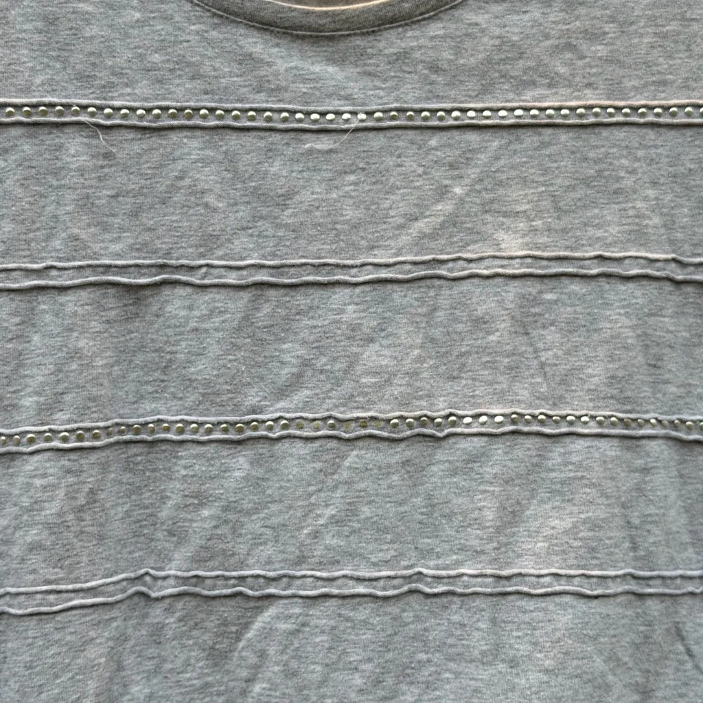 Christopher and Banks Gray 3/4 Sleeve beaded Women's Top size small - Image 2